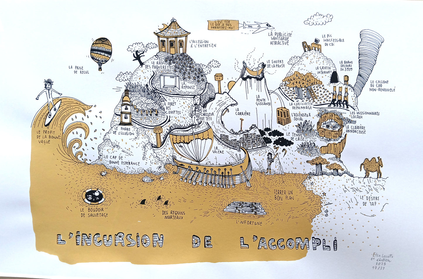 L'INCURSION DE L'ACCOMPLI / grande sérigraphie