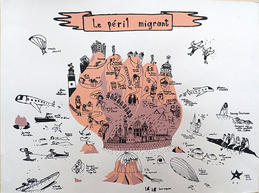 LE PÉRIL MIGRANT / GRANDE SÉRIGRAPHIE