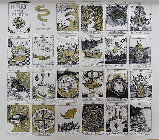 LE TAROT CRÉTOIS DES PIRATES / grande sérigraphie