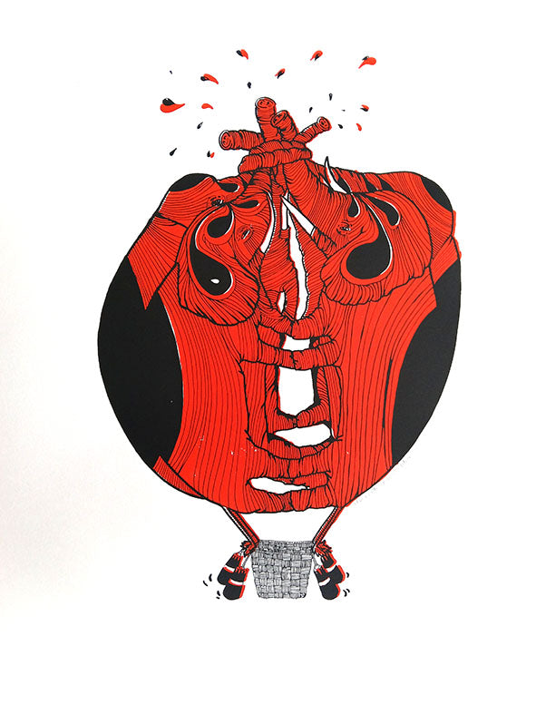 L'ÉLÉPHANT MONTGOLFIÈRE / GRANDE SÉRIGRAPHIE