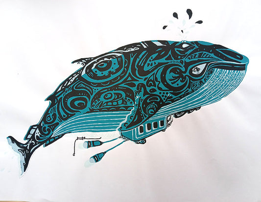 LA BALEINE DIRIGEABLE / GRANDE SÉRIGRAPHIE